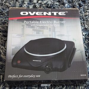 Ovente Black Portable Electric Burner